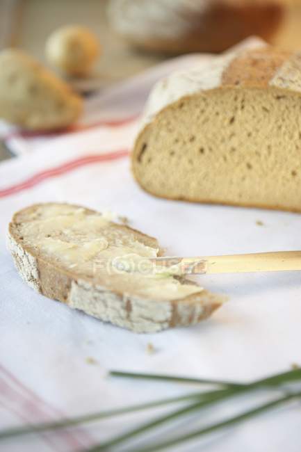 Tranche de pain de pomme de terre — Photo de stock