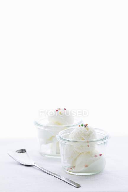 Rice pudding with sprinkles — Stock Photo
