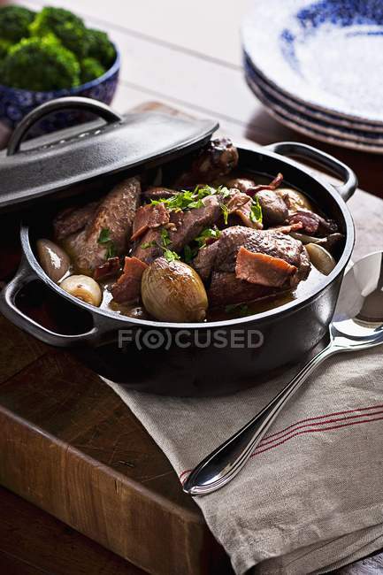Duck stew with vegetables — Stock Photo