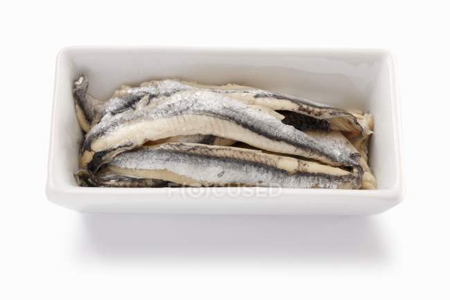 Filetes de sardina en aceite - foto de stock