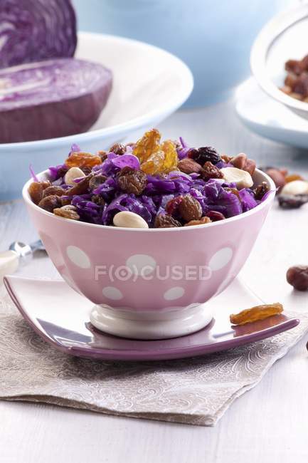 Red cabbage salad — Stock Photo