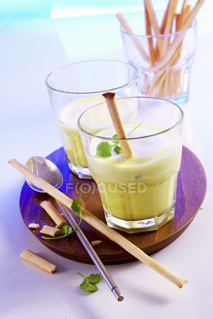 Black salsify curry soup — Stock Photo
