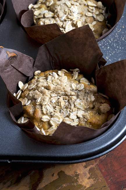 Muffin al lampone con avena — Foto stock