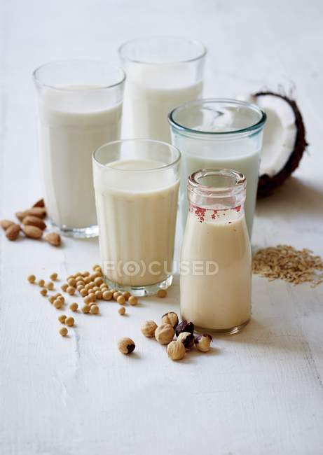 Various types of milk — Stock Photo