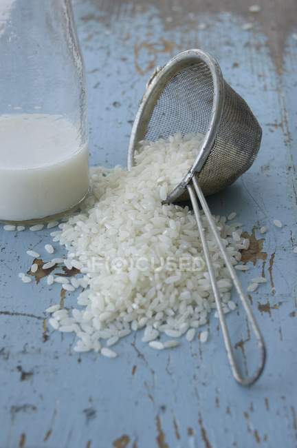 Frasco de leite de arroz — Fotografia de Stock