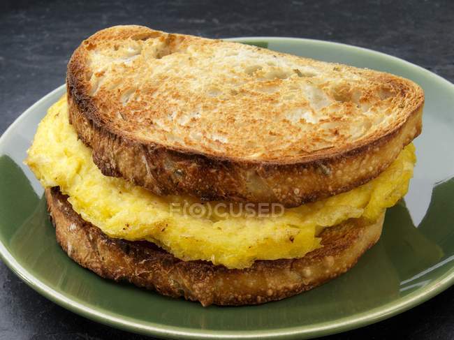 Scrambled Egg Sandwich Fast Food Nutrient Stock Photo