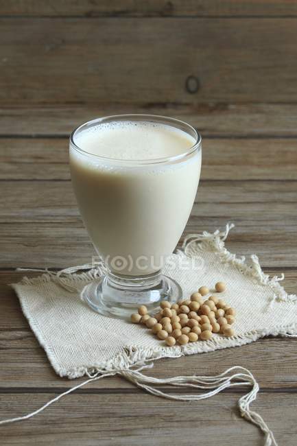 Glass of soya milk — Stock Photo