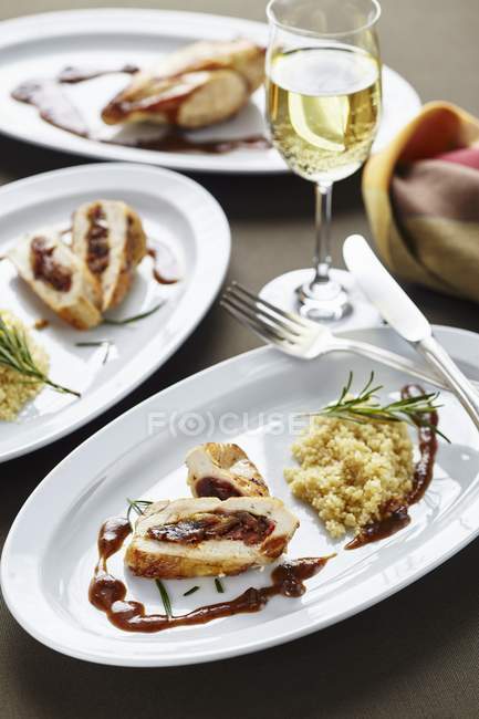 Chicken breast with couscous — Stock Photo