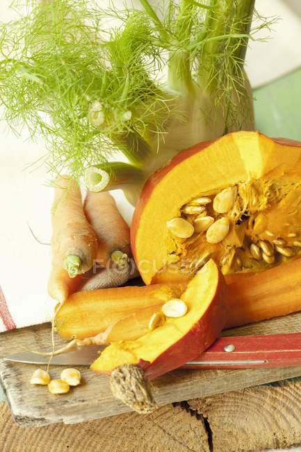 Vegetables with pumpkin — Stock Photo