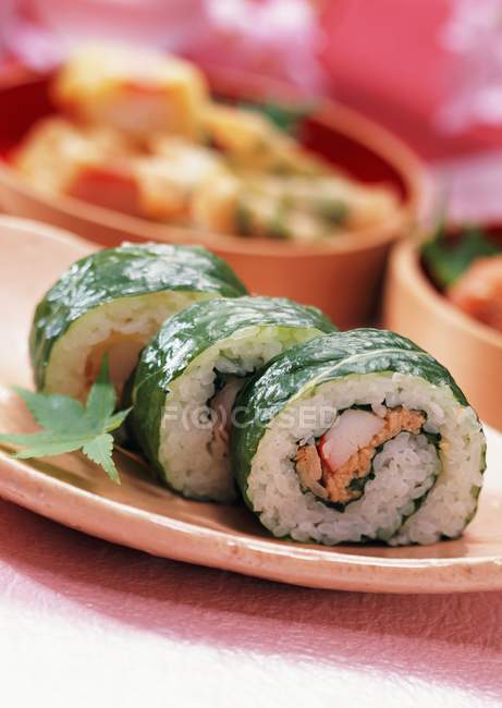 Rotoli di sushi maki — Foto stock