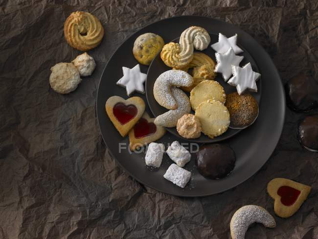 Biscoitos de Natal variados — Fotografia de Stock