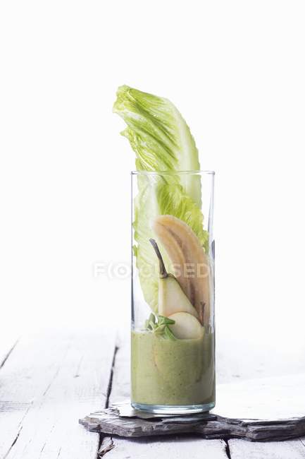 Banana and pear smoothie — Stock Photo