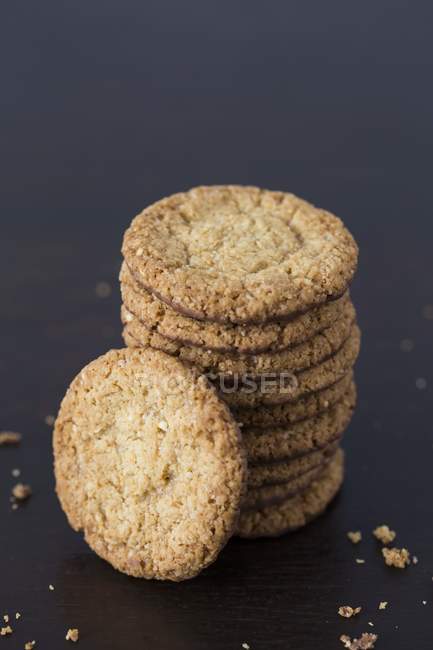 Chocolate oat biscuits — Stock Photo