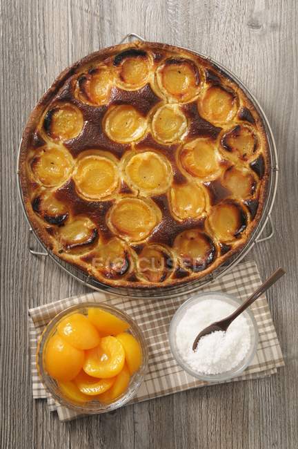 Tarte aux abricots maison — Photo de stock