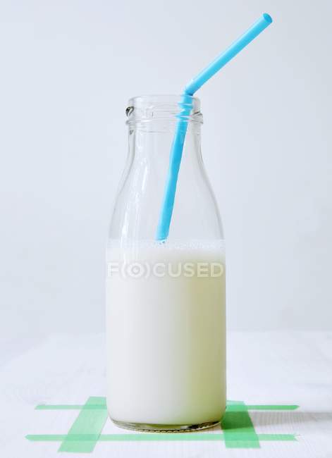 Bottle of almond milk — Stock Photo
