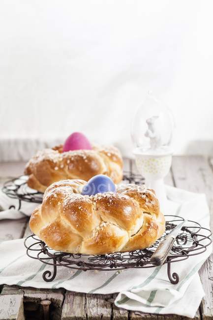 Easter nest bread — Stock Photo