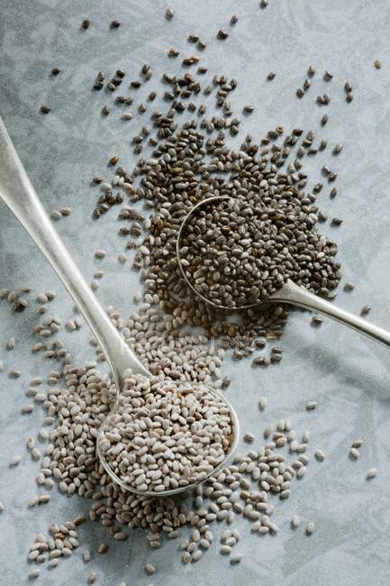 Black and white seeds — Stock Photo