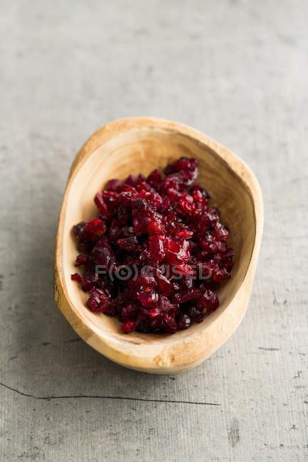 Chopped dried cranberries — Stock Photo