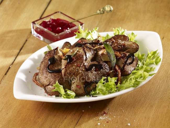 Salade de foie de lapin — Photo de stock