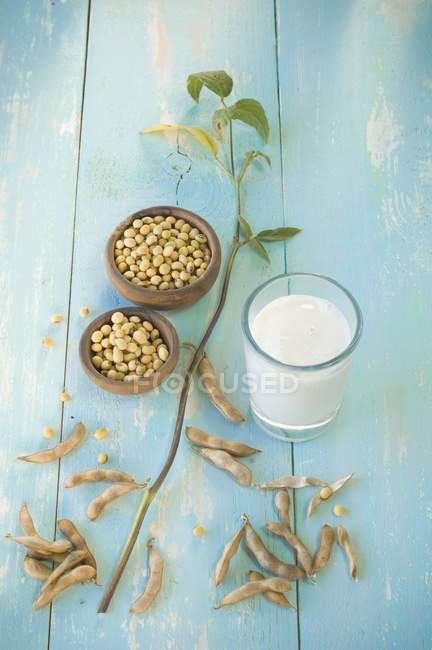 Vetro di latte di soia — Foto stock