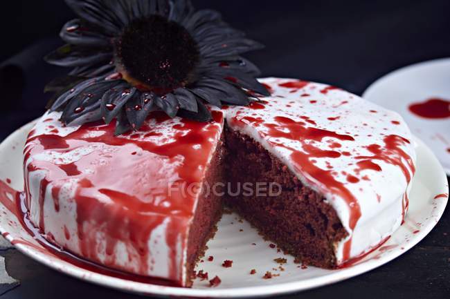 Червоний оксамитовий торт — стокове фото