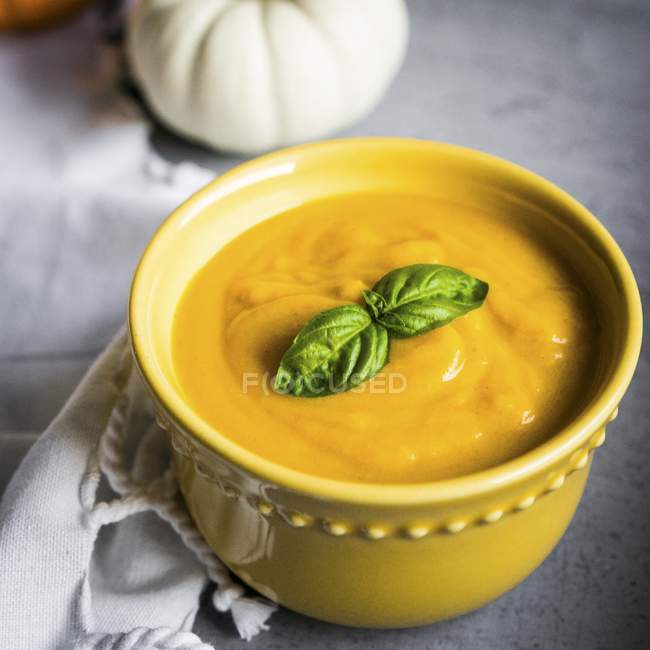 Cream of pumpkin soup — Stock Photo