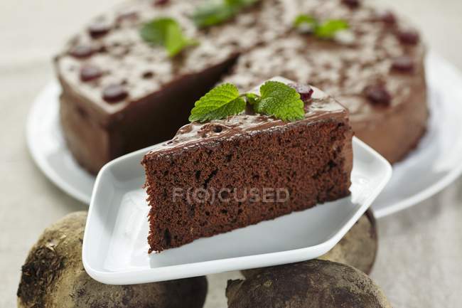 Beterraba e bolo de chocolate — Fotografia de Stock