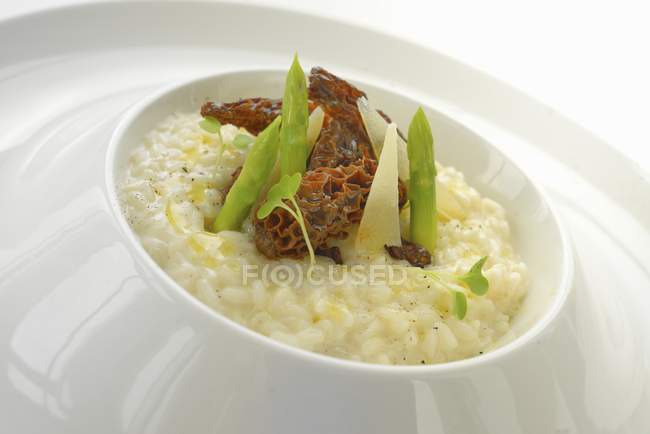 Champage risotto with mushrooms — Stock Photo
