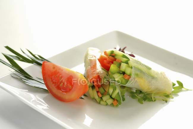 Rouleaux de printemps aux légumes — Photo de stock