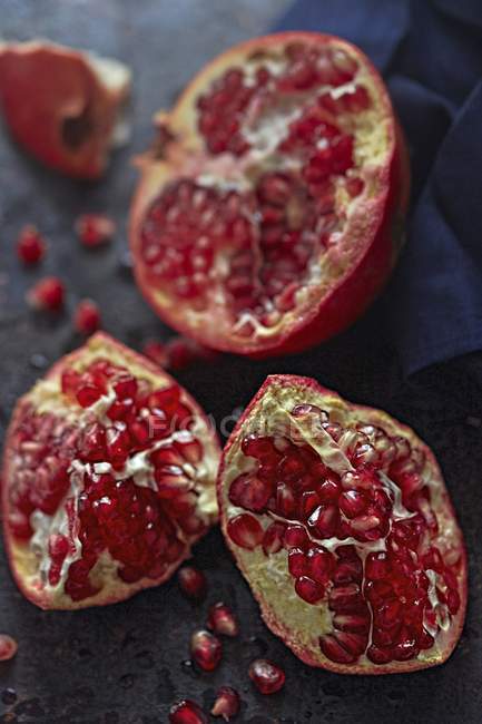 Pomegranate Broken Open — Stock Photo