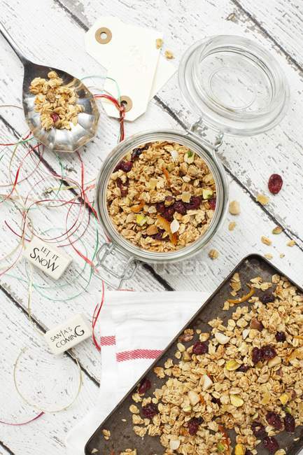 Muesli with marmalade and ginger — Stock Photo
