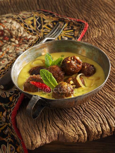 Indian lamb meatballs — Stock Photo