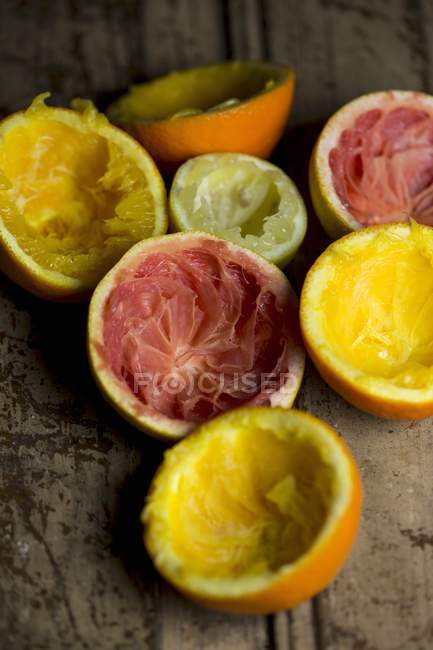 Skins of juiced citrus — Stock Photo