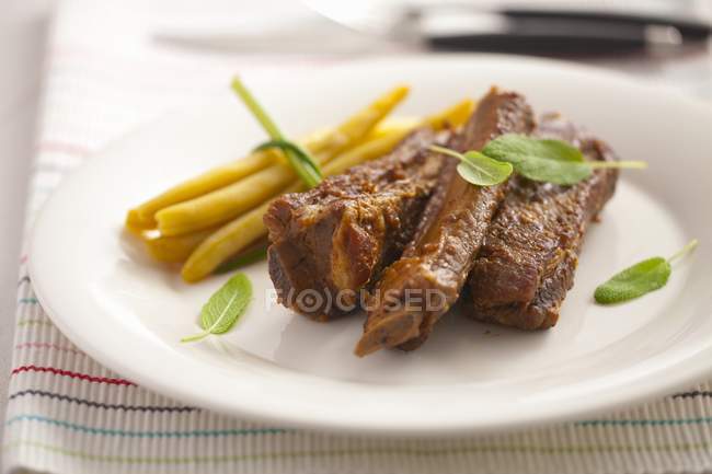 Oven-baked ribs — Stock Photo