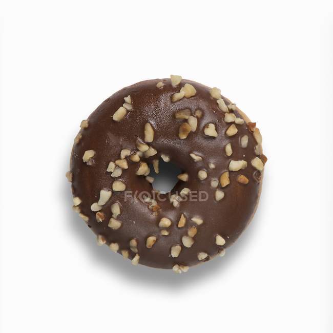 Nutella doughnut with chocolate — Stock Photo