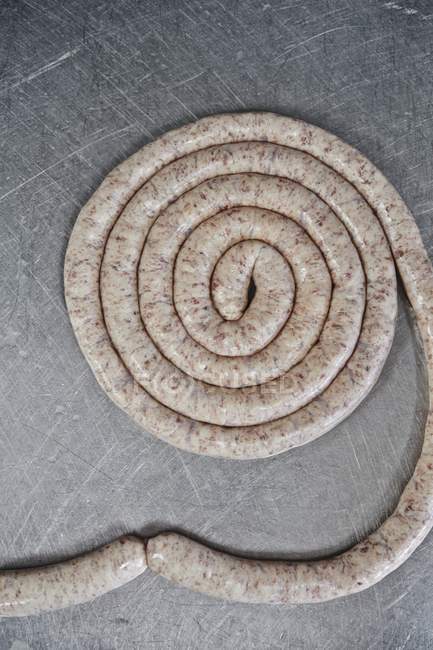 Fresh sausage spiral — Stock Photo
