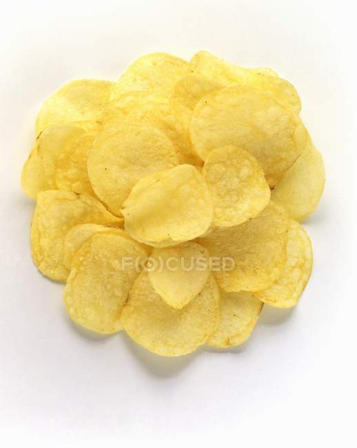 Haufen Kartoffelchips — Stockfoto