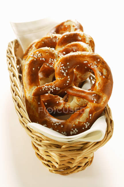 Salted pretzels in bread — Stock Photo