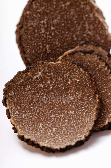 Partly sliced Black truffle — Stock Photo