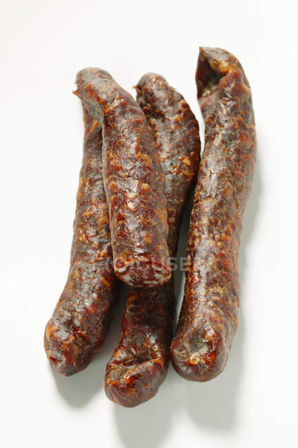 Dried venison sausages — Stock Photo