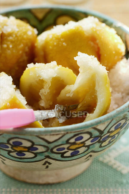 Lemons pickled in brine — Stock Photo