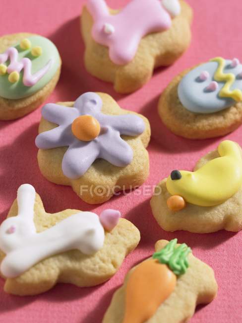 Biscoitos de Páscoa decorados — Fotografia de Stock