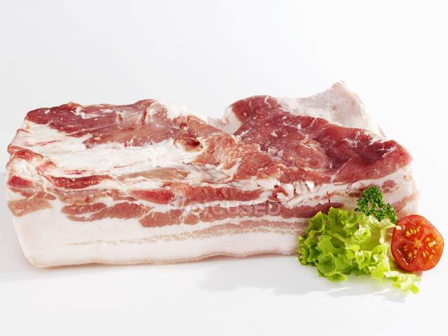 Carne di maiale di pancia cruda — Foto stock