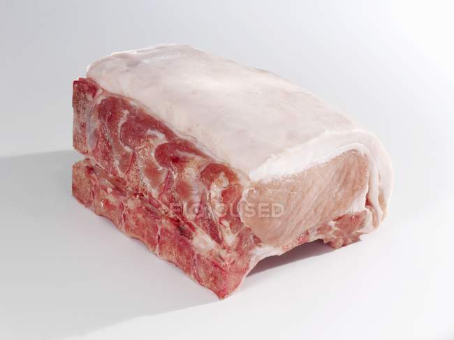 Raw Loin of pork with bones — Stock Photo