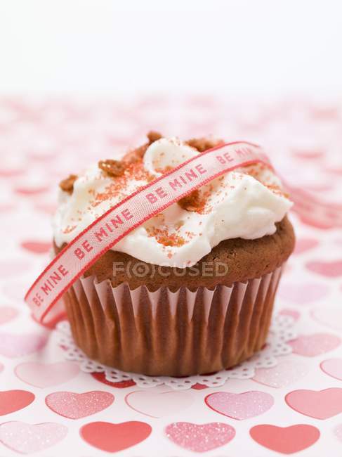 Cupcake for Valentine's Day — Stock Photo