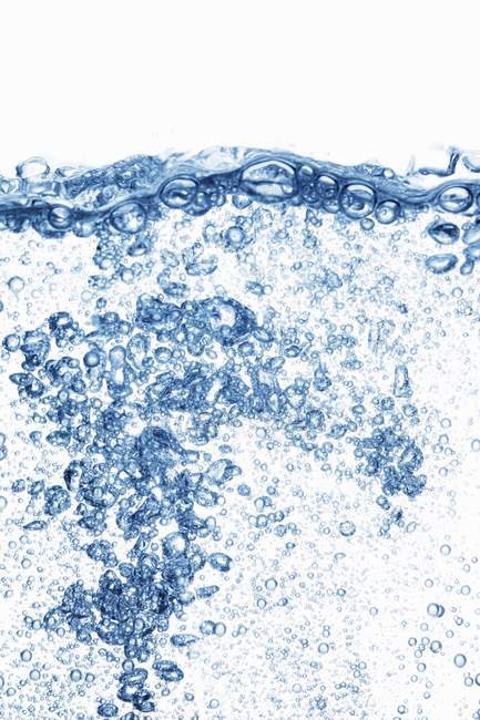 Closeup view of water with air bubbles — Stock Photo