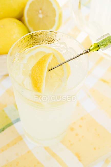 Glass of homemade lemonade — Stock Photo