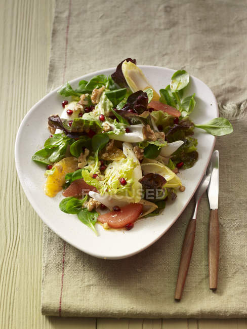 Advent salad with seeds — Stock Photo