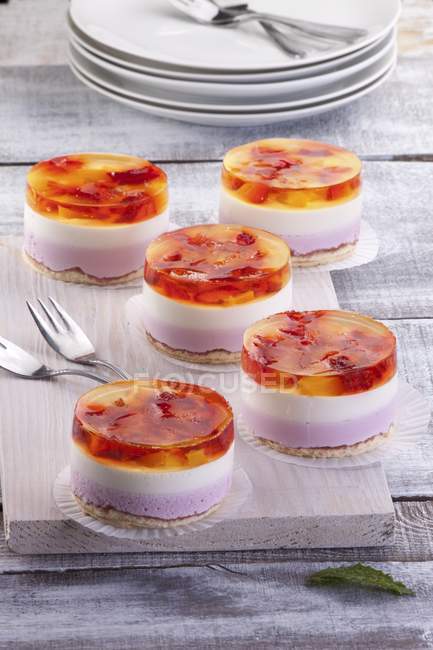 Tartelettes au yaourt à la fraise — Photo de stock