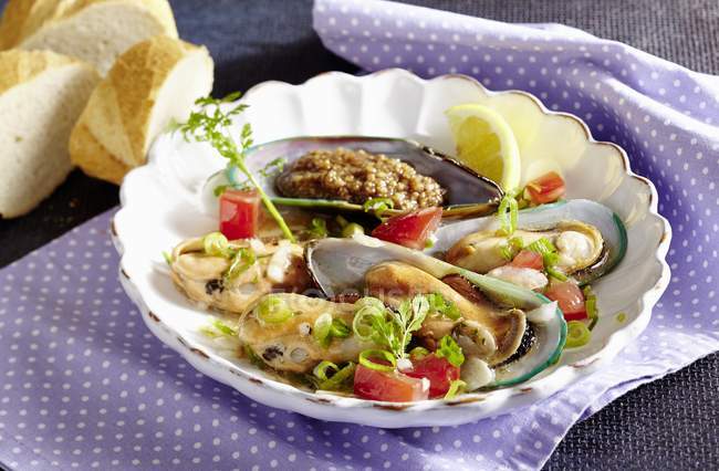 Green-shell mussels — Stock Photo